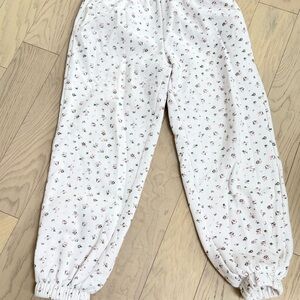Edikted White Floral Sweatpants - XL